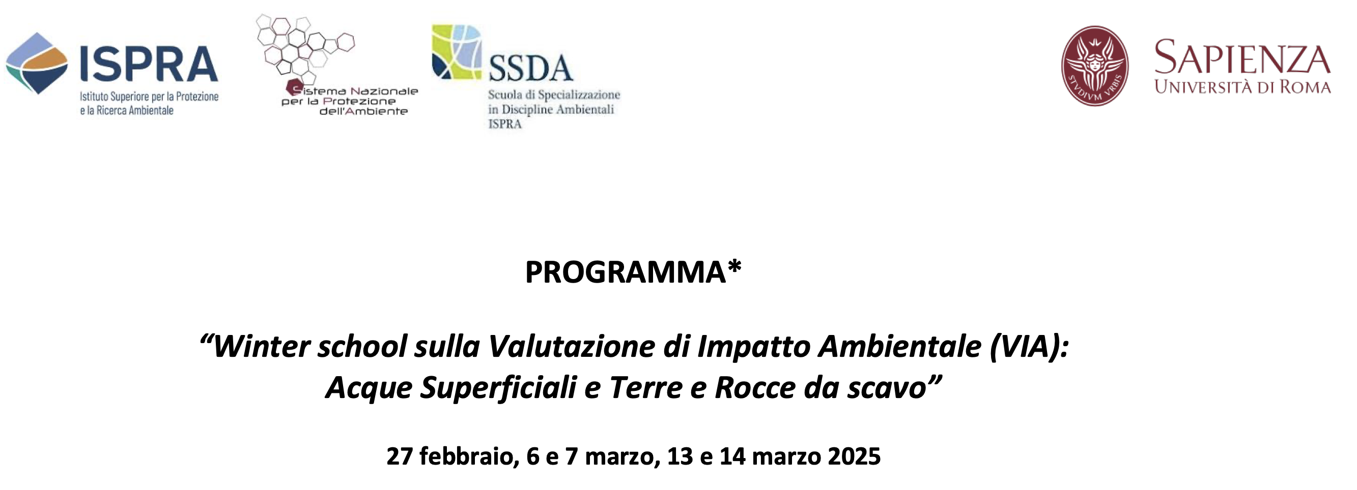 Winter School sulla Valutazione di Impatto Ambientale